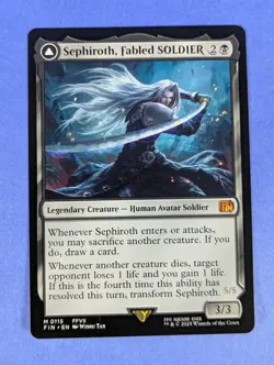 MTG: FINAL FANTASY: Sephiroth, Fabled SOLDIER/One-Winged Angel #0115 Mythic NM - Image 1