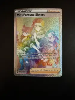 Pokemon TCG Miss Fortune Sisters Full Art Secret Rare Holo 209/196 Lost Origin - Image 1