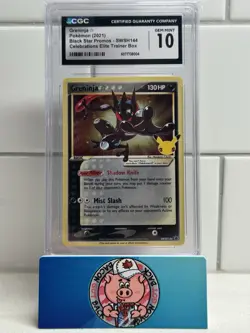 2021 POKEMON SWSH BLACK STAR PROMO SWSH144 GRENINJA GOLD STAR CGC 10 - Image 1