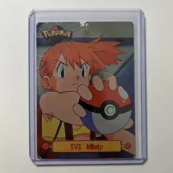Misty TV3 Holo Texture Topps Pokemon Series 1 Character Card Black Label HP-DMG - Image 1