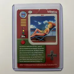 Misty TV3 Holo Texture Topps Pokemon Series 1 Character Card Black Label HP-DMG - Image 2