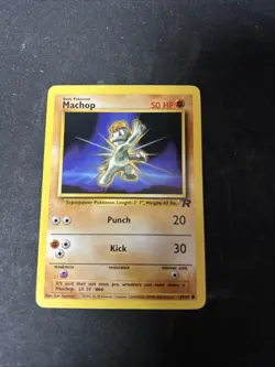 Pokemon MACHOP Card TEAM ROCKET Set 59/82 Non-Holo Common D13 - Image 1