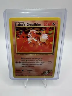 Blaine’s Growlithe 62/132 - Gym Heroes - Vintage 1999-2000 - Pokemon TCG - Image 3