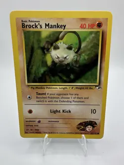 Brock’s Mankey 67/132 - Gym Heroes - Vintage 1999-2000 - Pokemon TCG - Image 1