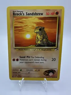 Brock’s Sandshrew 72/132 - Gym Heroes - Vintage 1999-2000 - Pokemon TCG - Image 1