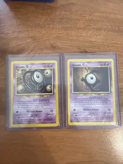 Pokemon TCG Unown [O] Neo Discovery 69/75 Unown E 67/75 - Image 1
