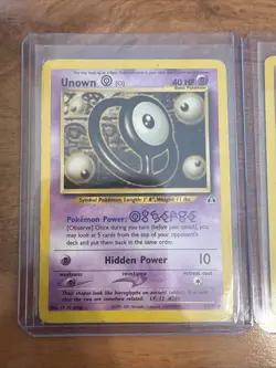 Pokemon TCG Unown [O] Neo Discovery 69/75 Unown E 67/75 - Image 2