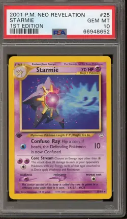 Pokemon Starmie Neo Revelation 1st Edition Rare #25 PSA 10 Gem Mint - Image 1