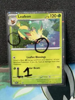 2x SWIRL 🌀Leafeon SVP 170 Black Star Promo Cosmos Pokemon Prismatic Evolutions - Image 1