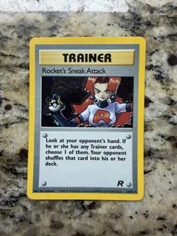 Pokemon 2000 Rockets Sneak Attack Trainer Holo Card 16/82 Team Rocket Set - Image 1