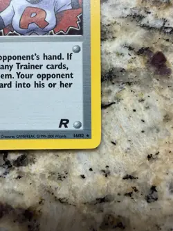 Pokemon 2000 Rockets Sneak Attack Trainer Holo Card 16/82 Team Rocket Set - Image 3