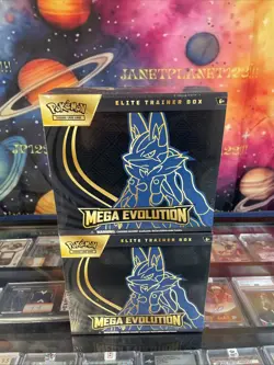 Pokemon TCG Mega Evolution Lucario Elite Trainer Box ETB New Sealed LOT OF 2 - Image 1