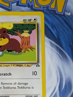 Teddiursa 65/75 & Omanyte 60/75 Neo Discovery Unlimited Pokemon Tcg LP - Image 3