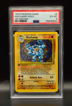 Machamp Holo 1st Edition Base Set Unlimited PSA 6 Pokemon #8 - Image 1