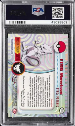 2000 TOPPS CHROME POKEMON T.V. #150 MEWTWO PSA 10 - Image 2