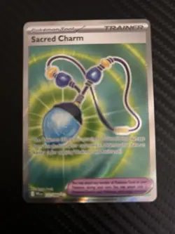 Sacred Charm 122/094 – Full Art Holo – 2025 TCG Pokemon Phantasmal Flames - NM - Image 1