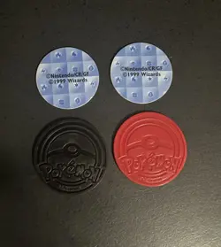 Nintendo Pokemon TCG Flip Coins Lot of 4 Chansey 1999 Embossed Holofoil Assorted - Image 2