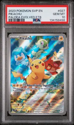 Pikachu #027 Scarlet & Violet SVP Promo Holo PSA 10 GEM MINT Pokemon Card - Image 1
