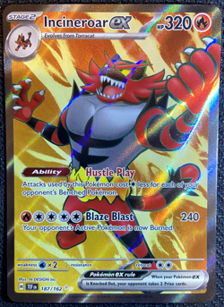 Incineroar Ex 187/162 Temporal Forces Pokemon English Full Art 2024 - Image 1