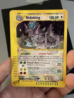 2003 Aquapolis Nidoking Holo Foil Rare Crystal 150/147 Secret Rare Pokemon WOTC - Image 3