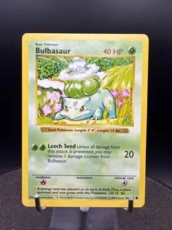 NM Bulbasaur Shadowless Base Set BSS 44/102 Pokemon Card - Image 1
