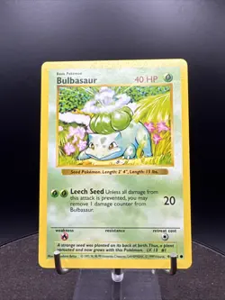 NM Bulbasaur Shadowless Base Set BSS 44/102 Pokemon Card - Image 3