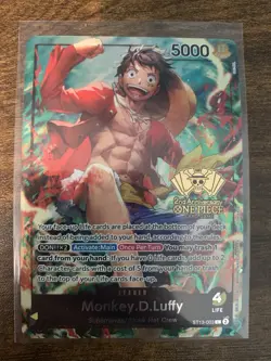 Monkey D Luffy 2ND ANNIVERSARY PROMO ALT ART ST13-003 ONE PIECE TCG - Image 1