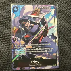 One Piece CCG Shiryu Rare Alt Foil Card PRB02-015 NM - Image 1