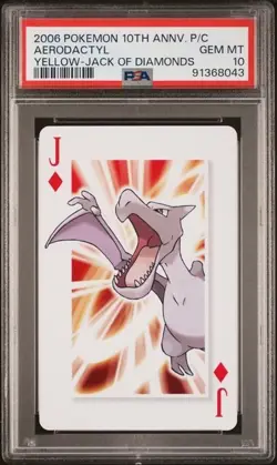 Pokemon PSA 10 Aerodactyl Yellow-Jack Of Diamonds 10Th Anniversary 2006 Japanese - Image 2