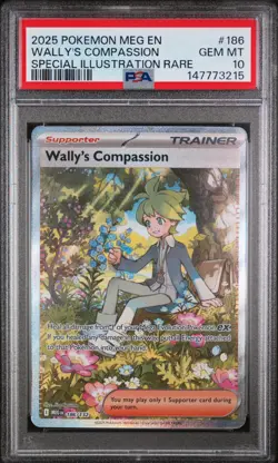 2025 Pokemon Mega Evolution Base #186 SIR Wally's Compassion PSA 10 Gem Mint - Image 1