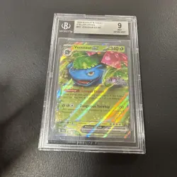 Venusaur ex (Stellar Crown Stamp) 001/142 Beckett Mint 9 BGS Graded Pokemon - Image 1
