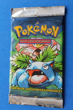 1999 POKEMON LONG CRIMP SHADOWLESS VENUSAUR SPANISH SEALED PACK - Image 1