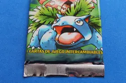 1999 POKEMON LONG CRIMP SHADOWLESS VENUSAUR SPANISH SEALED PACK - Image 2