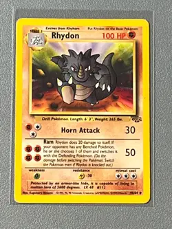 Pokemon - 1999 Jungle Set Unlimited - Rhydon 45/64 - Evolved Rhyhorn - Image 1
