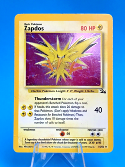 Pokemon TCG Zapdos Fossil 15/62 Holo Unlimited Holo Rare - Image 4