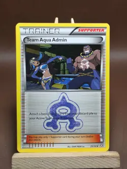 Pokemon HP Double Crisis 25/34 Team Aqua Admin Uncommon - Image 1