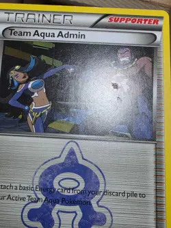 Pokemon HP Double Crisis 25/34 Team Aqua Admin Uncommon - Image 5