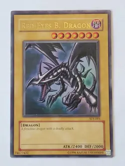 Yugioh Red-Eyes Black Dragon SDJ-001 Unlimited Edition Holo Rare NM - Image 1