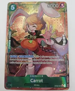 Namco One Piece CCG Carrot OP08-023 Super Rare Foil Two Legends 6000 Power - Image 1