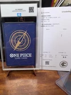 One Piece TCG OP14 - Roronoa Zoro- OP12-0113 TR - French🇫🇷 grade CCC 9.5 - Image 3