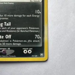 Team Rocket Returns Dark Tyranitar Reverse Holo Card 19/109 Pokemon TCG HP DMG - Image 5