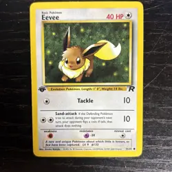 Eevee 55/82 1st Edition Team Rocket Pokemon Card WOTC - Image 1
