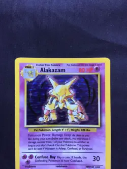 Pokemon Cards: Base Set Rare Holo: Alakazam 1/102 - Image 2