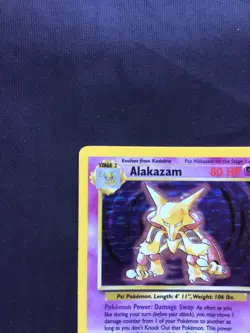 Pokemon Cards: Base Set Rare Holo: Alakazam 1/102 - Image 3