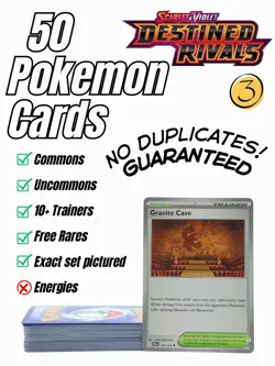 50 Pokemon Cards - Destined Rivals (3) - Bulk Lot Pack - NO Energy! - Image 1
