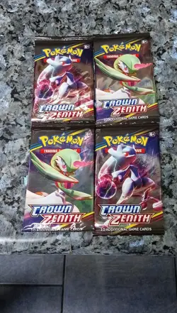 Pokemon Crown Zenith 4 Booster Packs 10 Cards Each English 2023 - Image 1