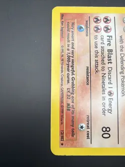 Pokemon TCG Ninetales Base Set Holo Unlimited Rare Card 12/102 - Image 4