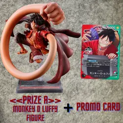One Piece Promo Card + Ichiban Kuji Prize A Monkey D. Luffy Figure - Image 1