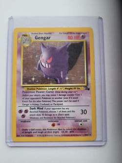 Pokemon TCG Gengar Fossil Holo Card 5/62 Trading Card WOTC 1999 - Image 1
