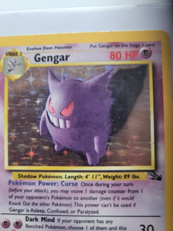 Pokemon TCG Gengar Fossil Holo Card 5/62 Trading Card WOTC 1999 - Image 3